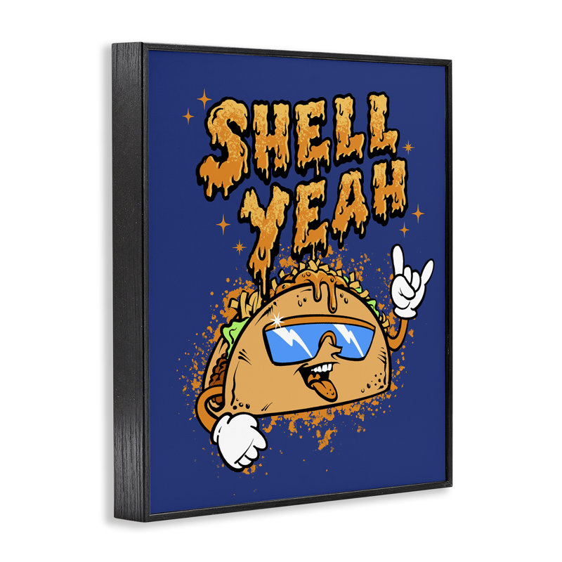 Coquille giclée «Shell Yeah» par Jedco Brands, Inc., H 30 po x l 24 po, Giclée encadrée noir minuit
