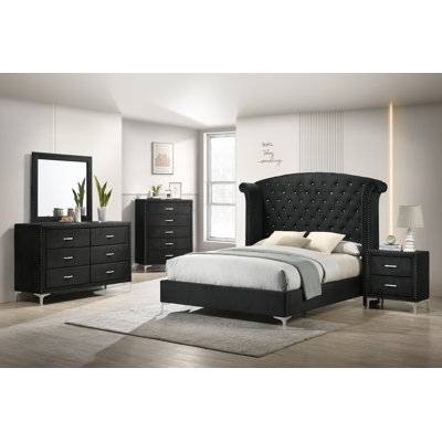 Rosmini Upholstered Standard 5 Piece Bedroom Set by Rosdorf Park