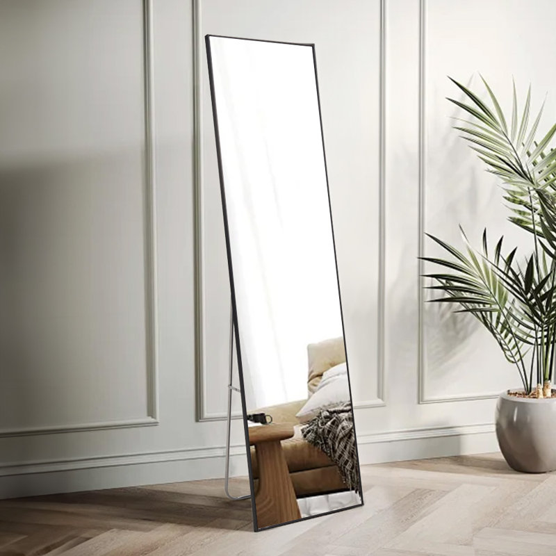 Metal Rectangle Mirror, Black
