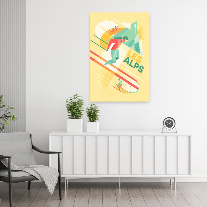 Art contemporain rétro surréel, H 36 po x l 24 po
