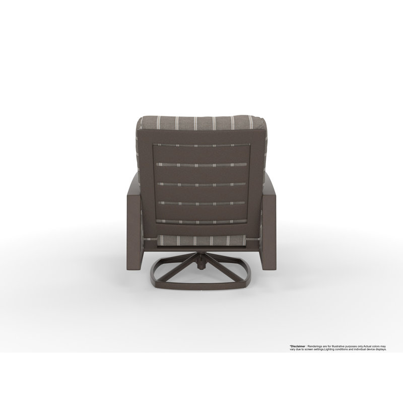 Arc Outdoor Lounge Chair, Stitches Slate, Copper Creek