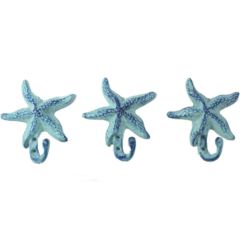 Crochets muraux étoile de mer, 4,5 po