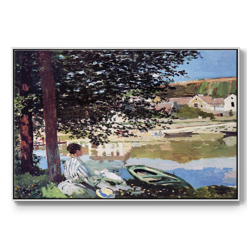 " Monet ", 25" H x 17" W x 2" D, White Floater Framed Canvas
