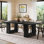 Farmhouse Dining Table For 6, 63-inch Rectangle Kitchen Table With Strong Geometric Frame For Kitchen & Dining & Living Room (natural)
