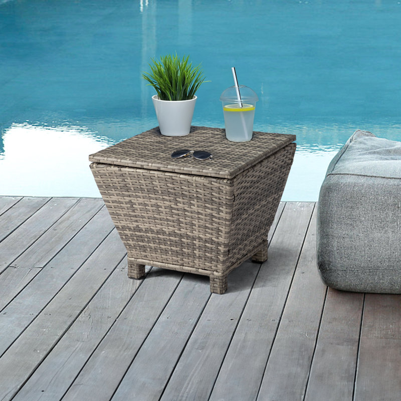 Table d'appoint de patio, Gris