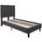 Aluino Panel Button Tufted Upholstered Platform Bed Frame - No Box Spring Required-671736504-671736509