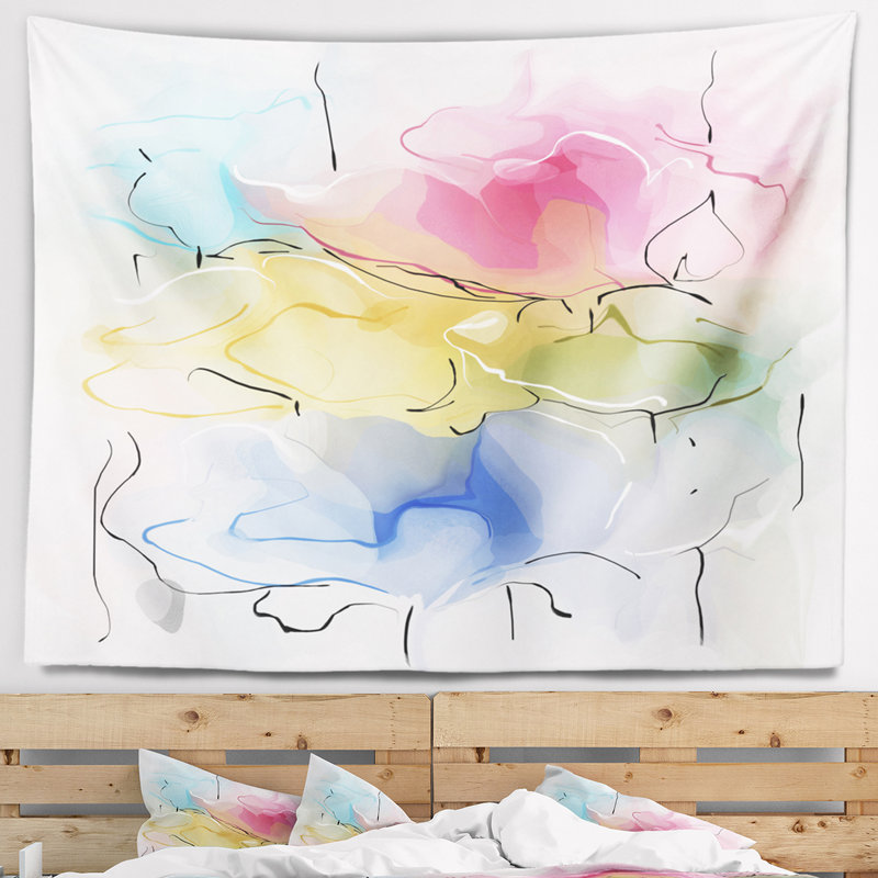 Tapisserie de conception d’illustrations en polyester avec accessoires suspendus inclus, H 68 po x l 80 po