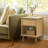 Rattan Drawer Nightstand End Table Set of 2  with Built-in Charging Station and LED light for Bedroom Living Room 