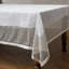 Beaded 56" X 118" Tablecloth - White