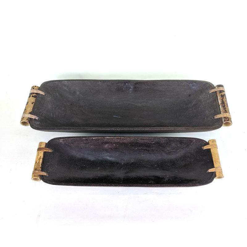 Ensemble de 2 plateaux de service