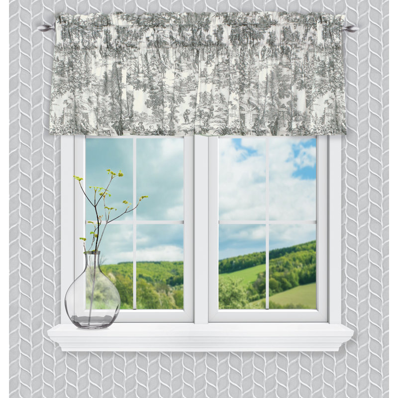 Cantonnière sur mesure en coton Amelie Toile, Gris