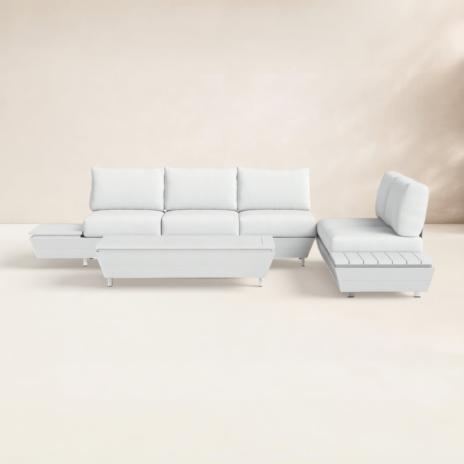 Amarillo 5-Person Patio Seating Group, White