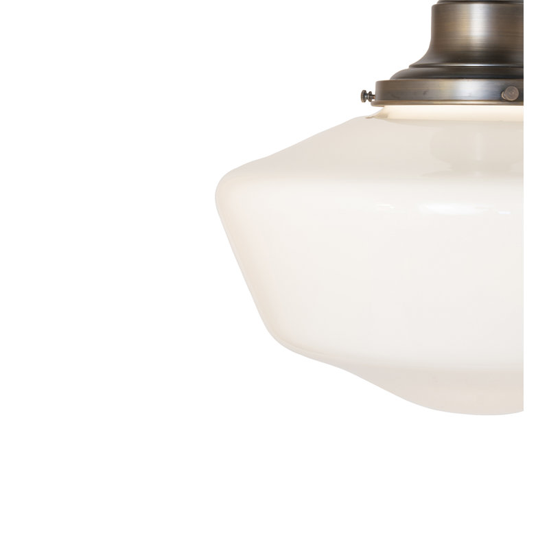 1 - Light Flush Mount, Antique Brass