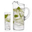 Ensemble de divertissement avec 6 verres à gin et pichet Libbey