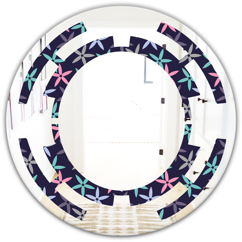 Miroir mural sans cadre abstrait, 31,5 po x 31,5 po