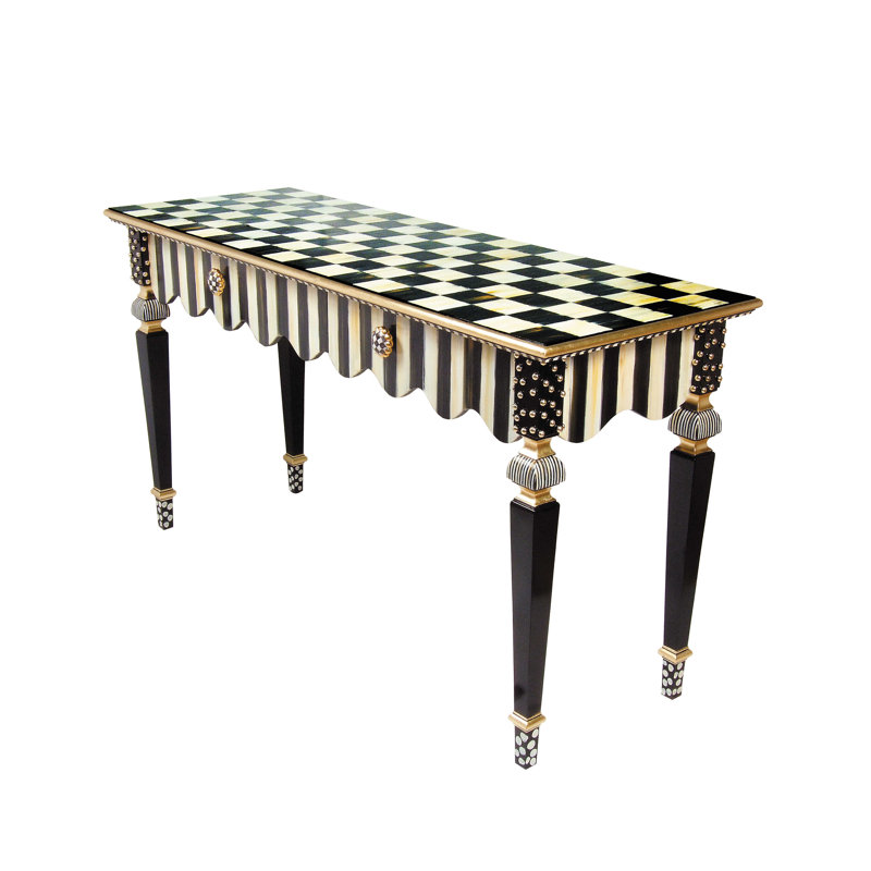 Courtly Check Stripe Console Table