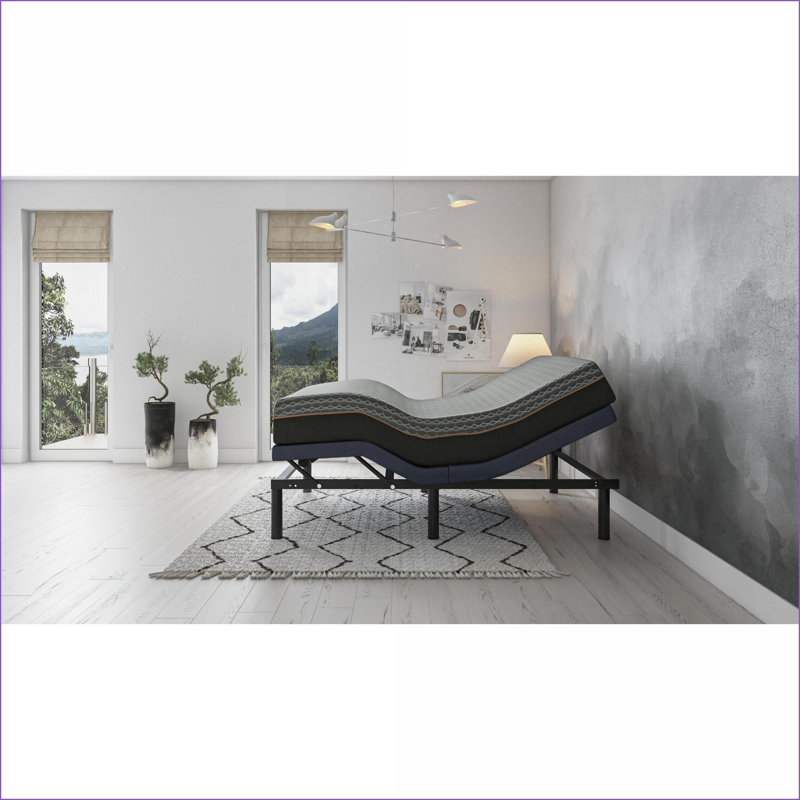 Mattresses 14\" Twin XL Copper Infused Hybrid Mattress with Cooling Cover &amp; Coil System | Foam+Spring | Black+ Gray, 14"
