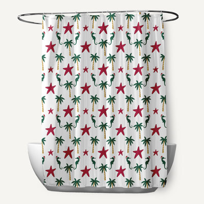 Graphic Print Shower Curtain