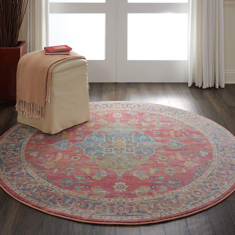 Gilverto Oriental Indoor Rug, Round 4'