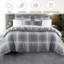 Aspire Homeware Chequered Microfiber Duvet Cover Set with Pillowcases for Elegant Bedroom Decor-123989012