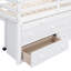 Lit mezzanine simple avec bureau portatif et tablettes, blanc, lit en bois massif amélioré pour la chambre à coucher, rangement pratique rétractable-1683309011-1683309008
