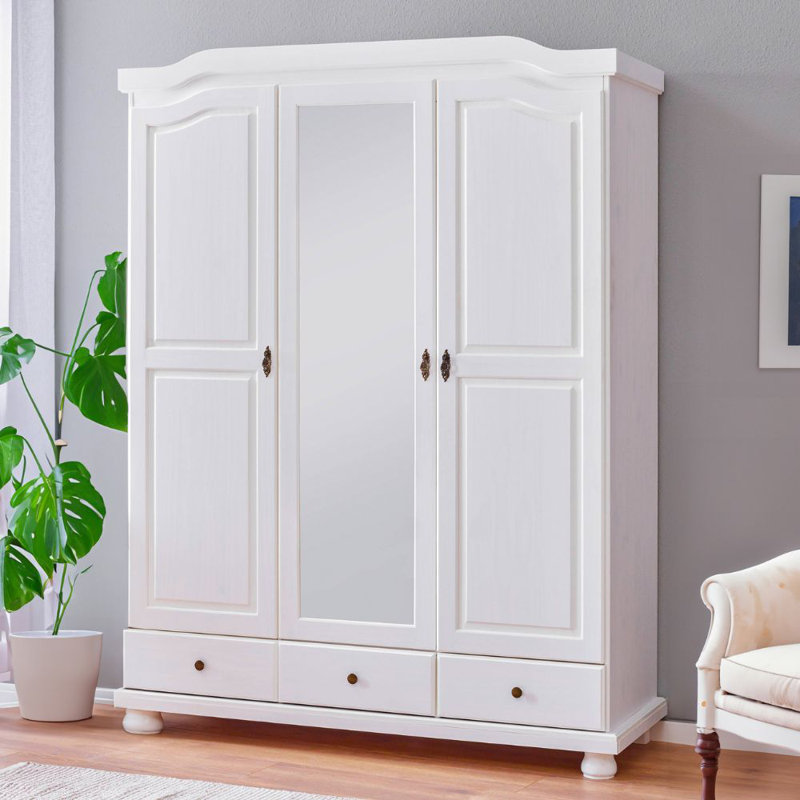 Elbira Bern Hinged Door Wardrobe - Solid pine wood