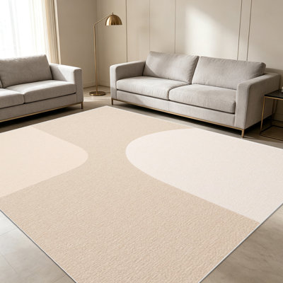 Tapis à motif géométrique minimaliste de 1 pièce pour le salon, doux et confortable, convient à toutes les saisons, facile à entretenir, tapis de sol intérieur lavable à la machine, convient à la chambre à coucher, à la salle à manger, au bureau, au couloir, au balcon, à la maison, à la décoration extérieure.