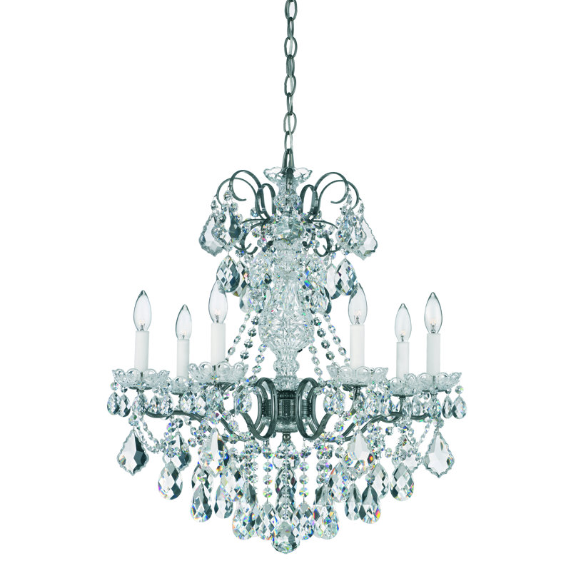 New Orleans 7 - Light Chandelier, Black Pearl, Handcut Heritage, 110 V