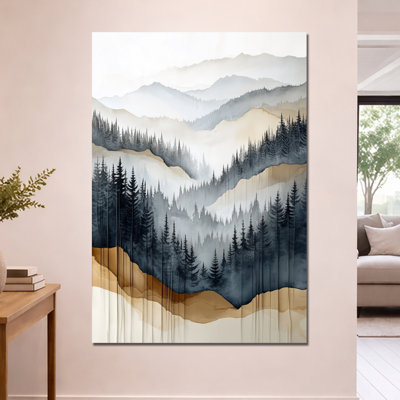 Forêt brumeuse VI - Décoration murale sur toile représentant les bois