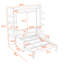 Grand lit escamotable en bois avec canapé et tablettes-533973823
