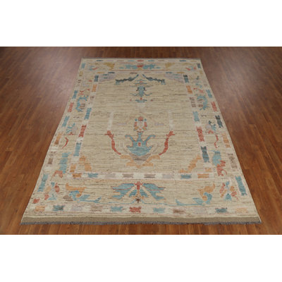 Tapis teint en laine Oushak Earth