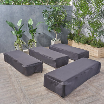 Water Resistant Patio Chaise Lounge Cover by Arlmont & Co.