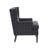Bedford Decker 28.75" Wide Traditional Fabric Plaid Wingback Accent Armchair, Charcoal-52189349