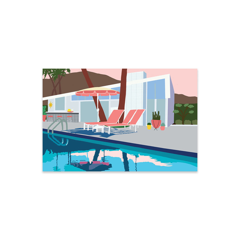 «Pool Lounge I» par Jen Bucheli - impression sans cadre, H 24 po x l 32 po x P 0,25 po