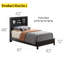 Élégant grand lit transitionnel de couleur blanche, durable, facile à assembler pour tout style de chambre à coucher, conception confortable de l 64 po x P 87 po x H 48 po-956499574-956499573