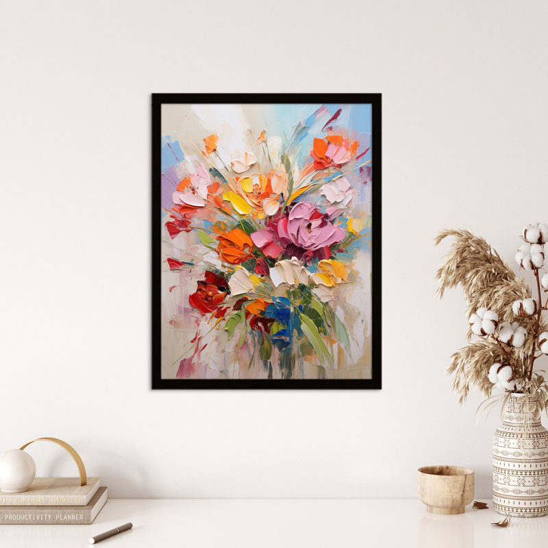 Wildflower Explosion Bright Floral - Single Picture Frame Print