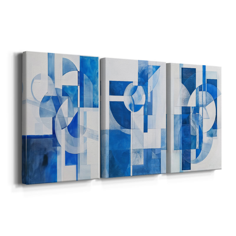 ABSTRACT Series Cxxi - Toile tendue sur mesure - 3 pièces, H 12 po x l 24 po