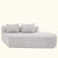 Canapé modulaire incurvé moderne avec éponge et chaise longue entièrement compressée à haute densité, revêtement en perle, ensemble de 2 pièces, faisant face à droite entièrement assemblé, pour le salon, le salon-714374348