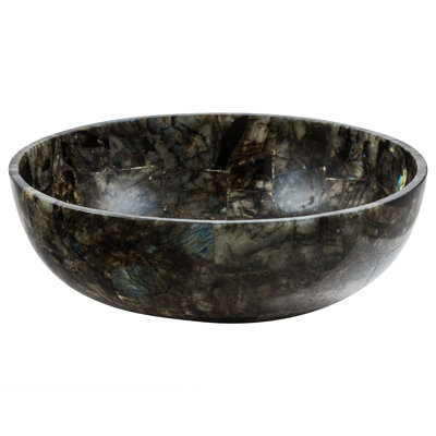 Belfry Bathroom Breana 410mm Grey Stone Circular Countertop Basin Bathroom Sink