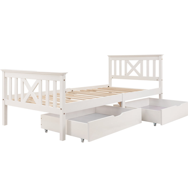 Botolphus Single (3') Storage Bed, White