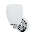 Applique murale 1 lumière Designer II | Luminaire à applique simple avec abat-jour givré