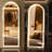 Arched LED Mirror Full Length  With Light, Wall Mounted Full Body For Bedroom/Dressing Room, 3 Color Lighting-1250318784