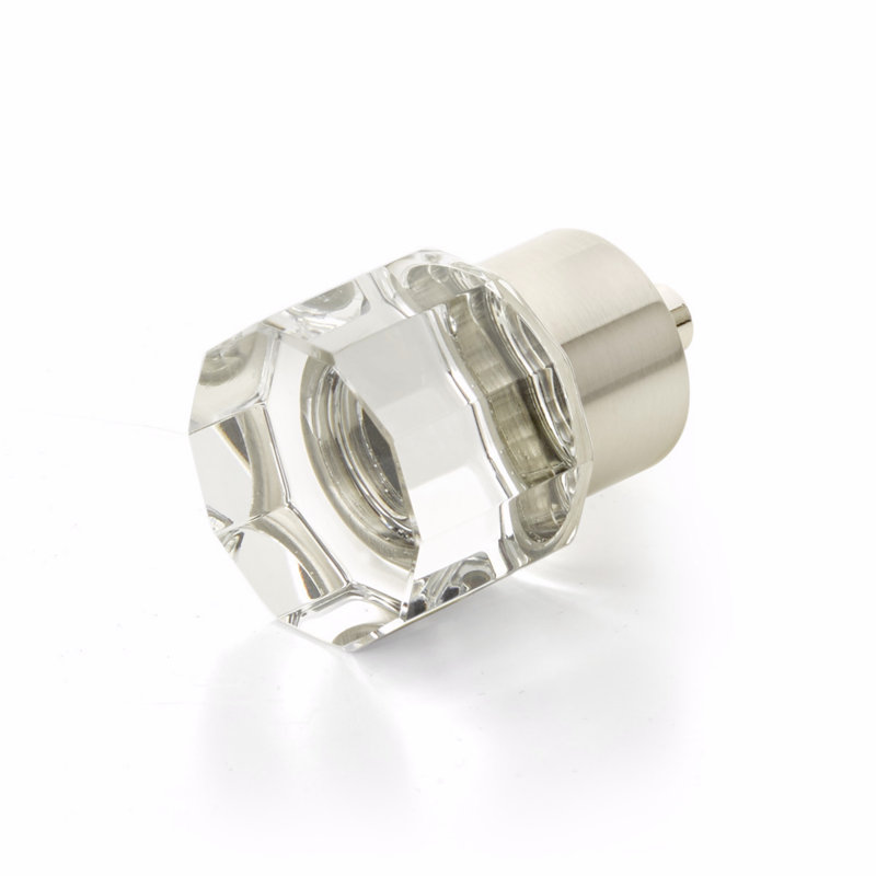 City Geometric Knob, Satin Nickel