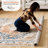 Medallion Foldable Washable Area Rug – Yellow/Blue-2144714919