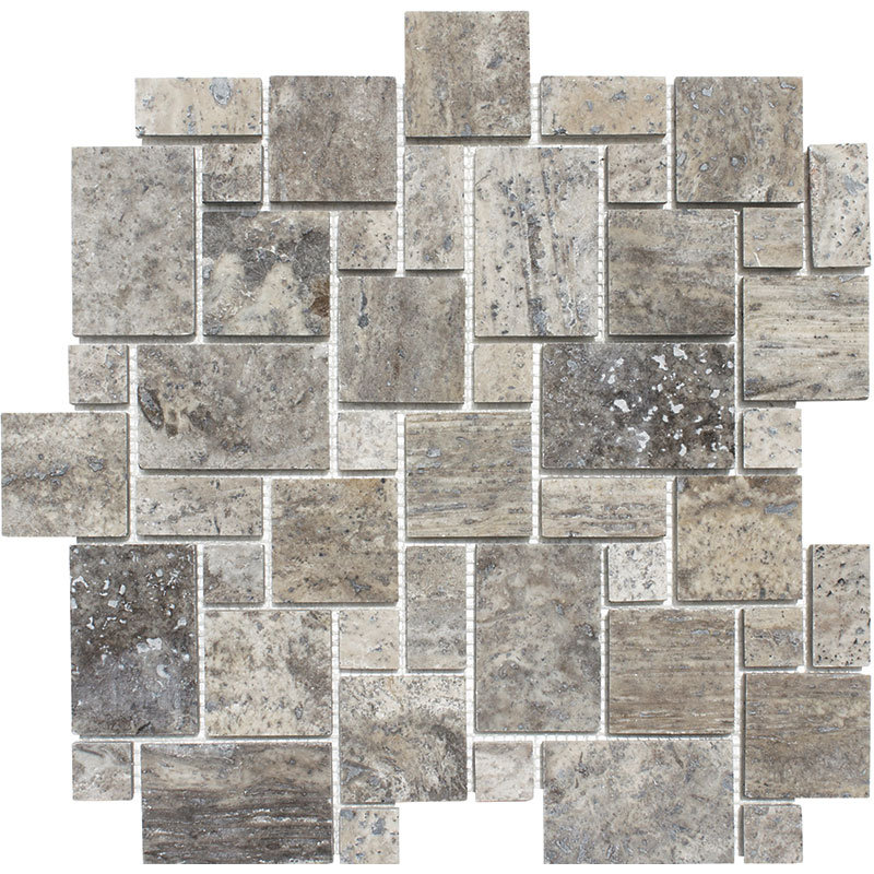 Mini Versailles 2" x 3" Travertine Versailles Mosaic Wall & Floor Tile