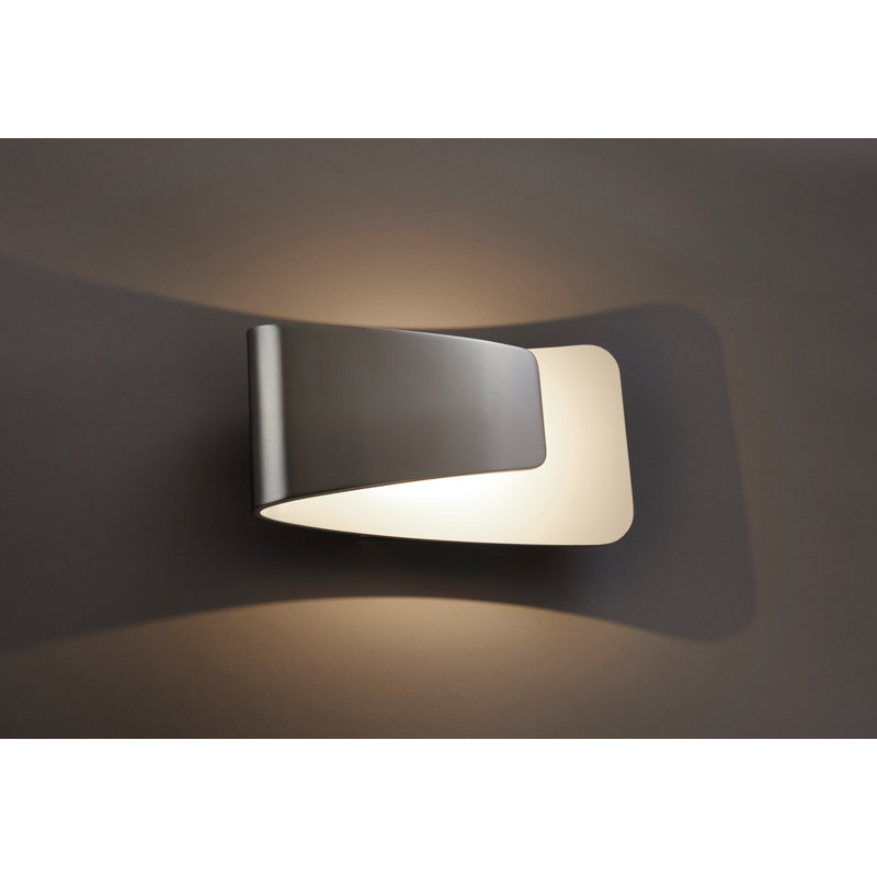 Merope LED Flush Mounted Sconce, Polished Aluminium