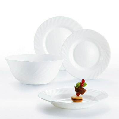 Trianon Opal 19 Piece Dinnerware Set, Service for 6
