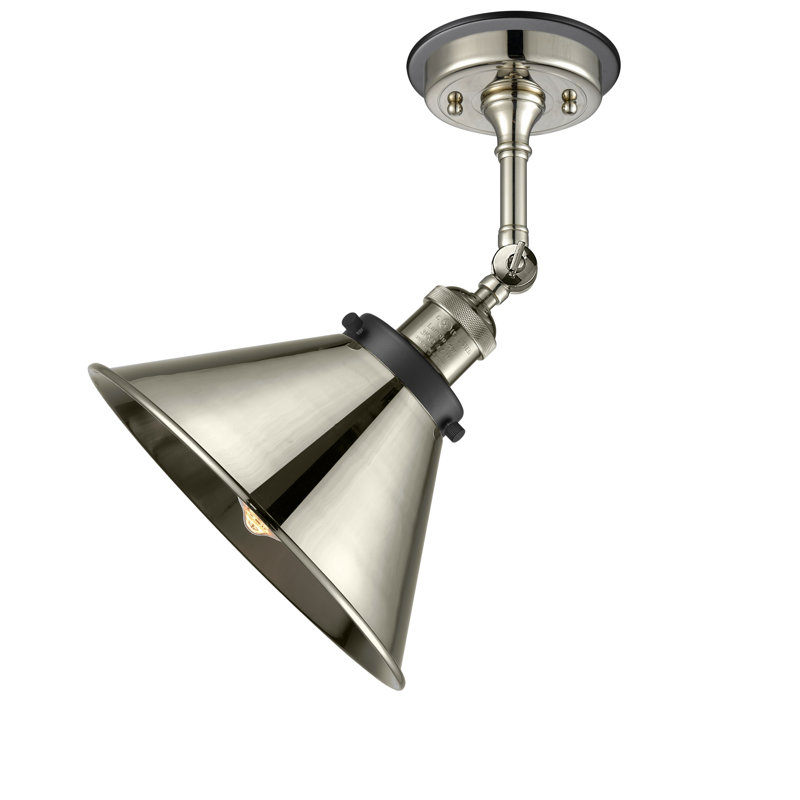 Paylor Semi Flush Mount, 6 Watt Vinage LED Bulb, Polished Nickel