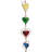 Colliton Metal Abstract Rain Chain-28104516