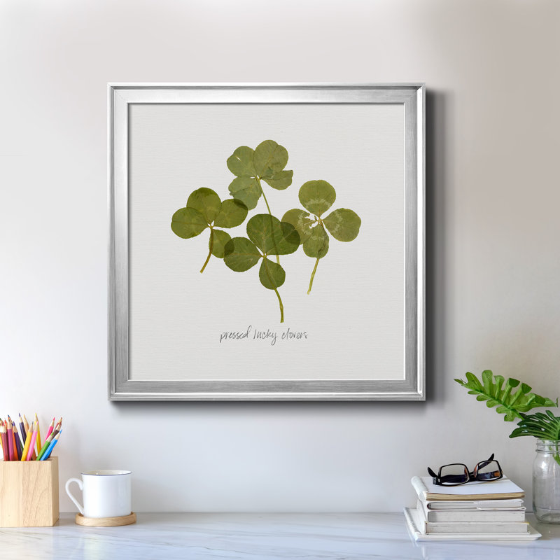 «Pressed Clover I», reproduction encadrée de qualité supérieure - prête à être accrochée, H 22,5 po x l 22,5 po x P 1,5 po